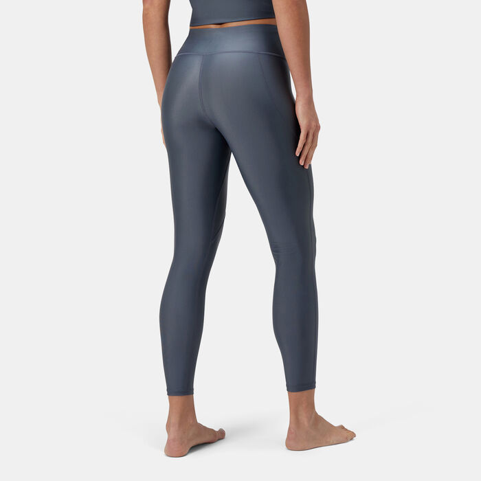 Speedo Women's Solid Panel Swimming Leggings Blue Speedo Women's Solid Panel Swimming Leggings Blue image number 1
