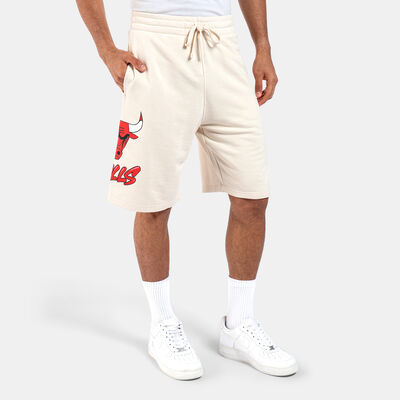 New Era Men's NBA Chicago Bulls Bubble Script Shorts Beige