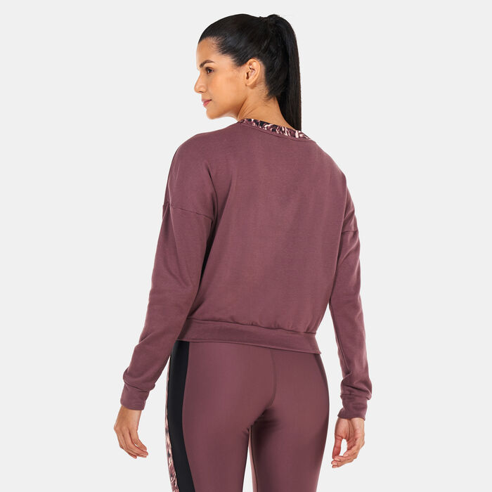 PUMA Women's Safari Glam Training Sweatshirt Brown PUMA Women's Safari Glam Training Sweatshirt Brown image number 1
