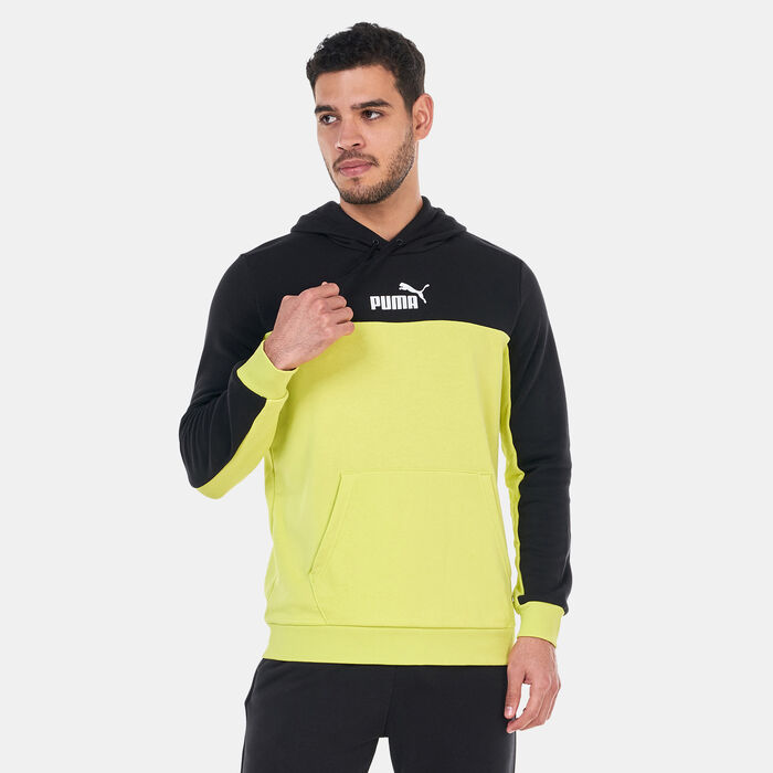 PUMA Men's Essentials+ Block Hoodie yellow PUMA Men's Essentials+ Block Hoodie yellow image number 0