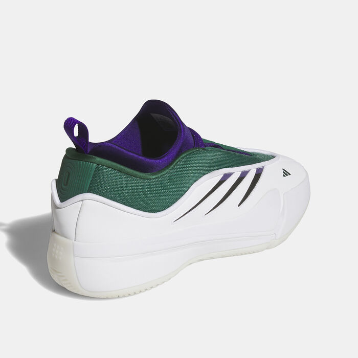 adidas Men's Dame 9 Low Basketball Shoes White adidas Men's Dame 9 Low Basketball Shoes White image number 2