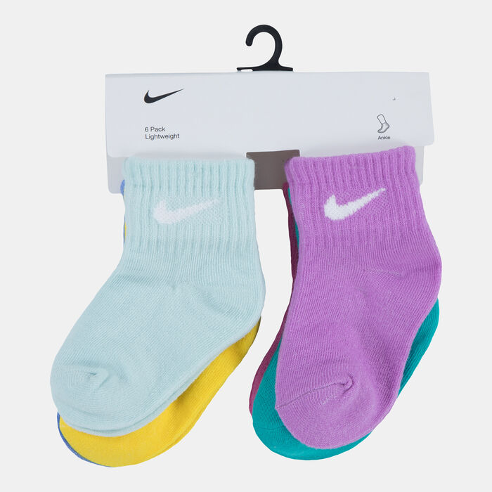 Nike Kids' Swoosh Ankle Socks (6 Pairs) Green Nike Kids' Swoosh Ankle Socks (6 Pairs) Green image number 1