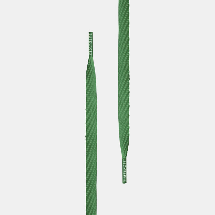 TUBELACES Flat Shoelaces Green TUBELACES Flat Shoelaces Green image number 1