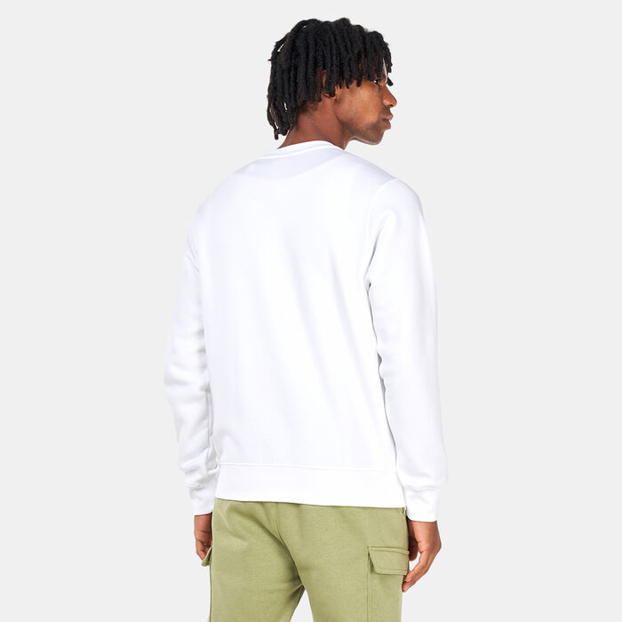 Nike Men's Sportswear Club Fleece Crew Sweatshirt White Nike Men's Sportswear Club Fleece Crew Sweatshirt White image number 1