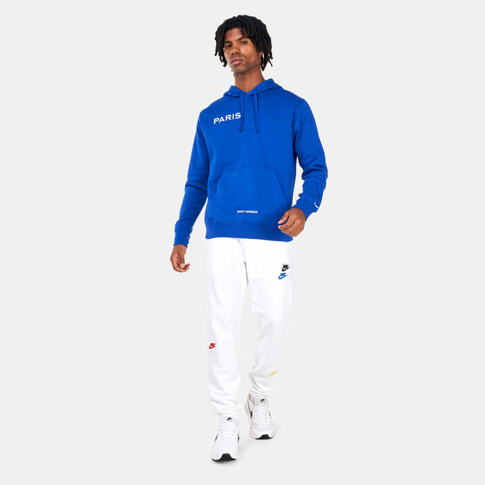 Nike Men's Paris Saint-Germain Sportswear Club Hoodie Blue Nike Men's Paris Saint-Germain Sportswear Club Hoodie Blue image number 2