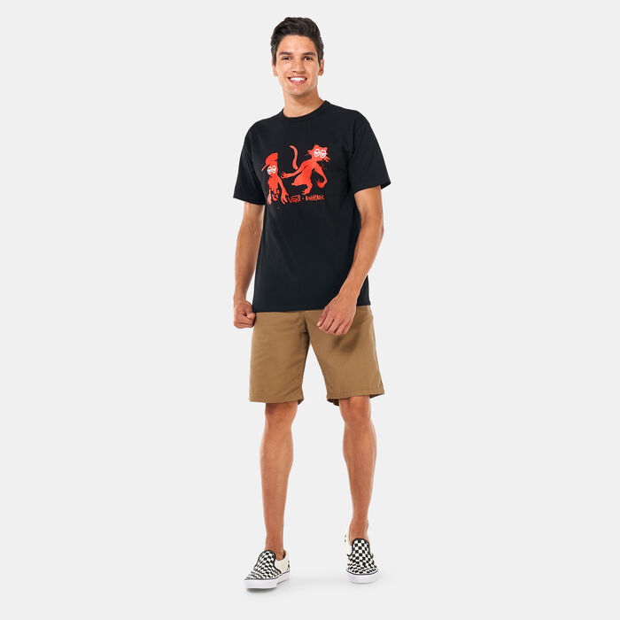 Vans Men's Krooked By Natas For Ray Off The Wall Classic T-Shirt Black Vans Men's Krooked By Natas For Ray Off The Wall Classic T-Shirt Black image number 2