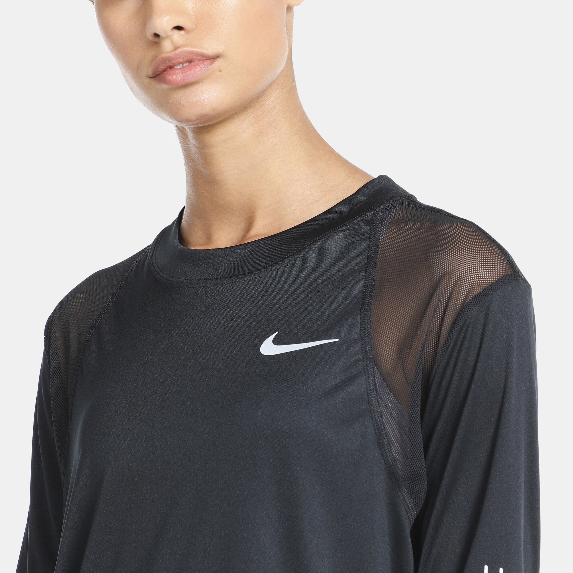 Nike dri-fit miler long on sale sleeve t-shirt - women's