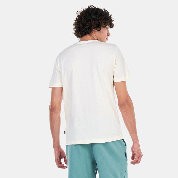 PUMA Men's Essentials+ 2 Colour Logo T-Shirt Beige PUMA Men's Essentials+ 2 Colour Logo T-Shirt Beige image number 1