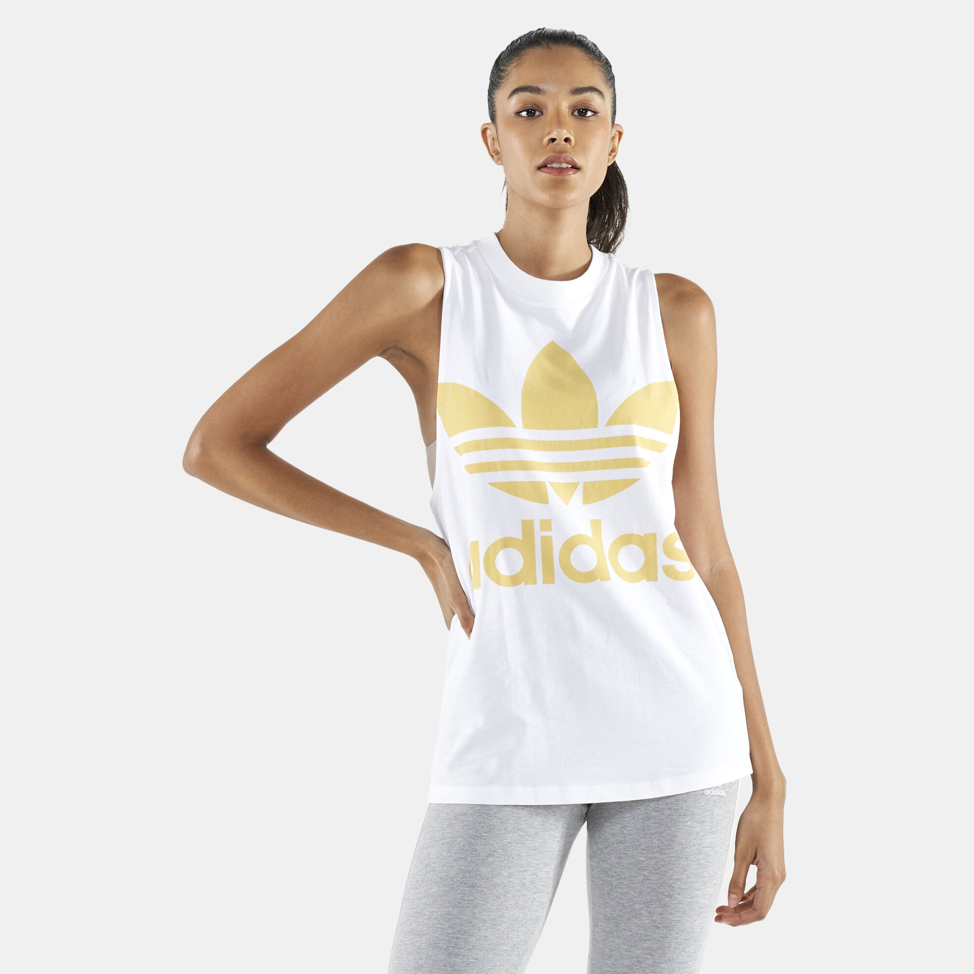 Adidas trefoil sale tank womens
