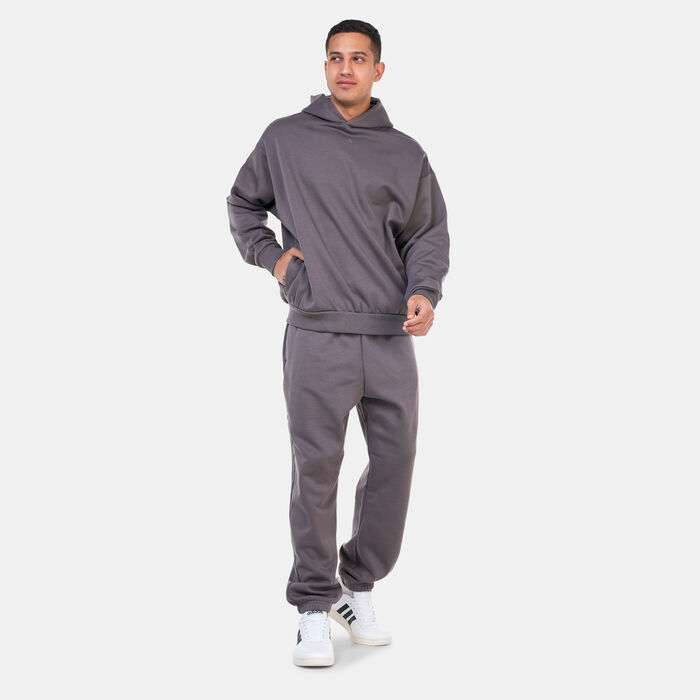 adidas Logo Basketball Fleece Hoodie Grey adidas Logo Basketball Fleece Hoodie Grey image number 2