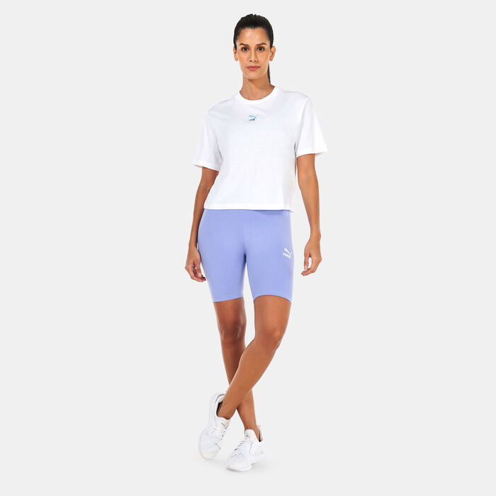 PUMA Women's Classics Bike Shorts Purple PUMA Women's Classics Bike Shorts Purple image number 2