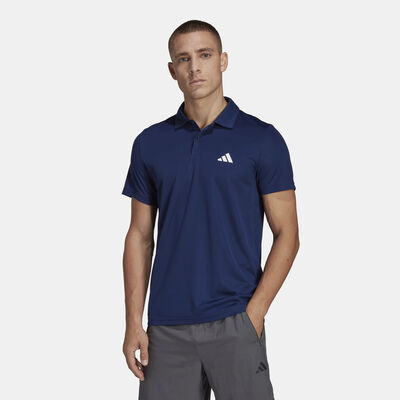 adidas Men's Train Essentials Training Polo Shirt Blue