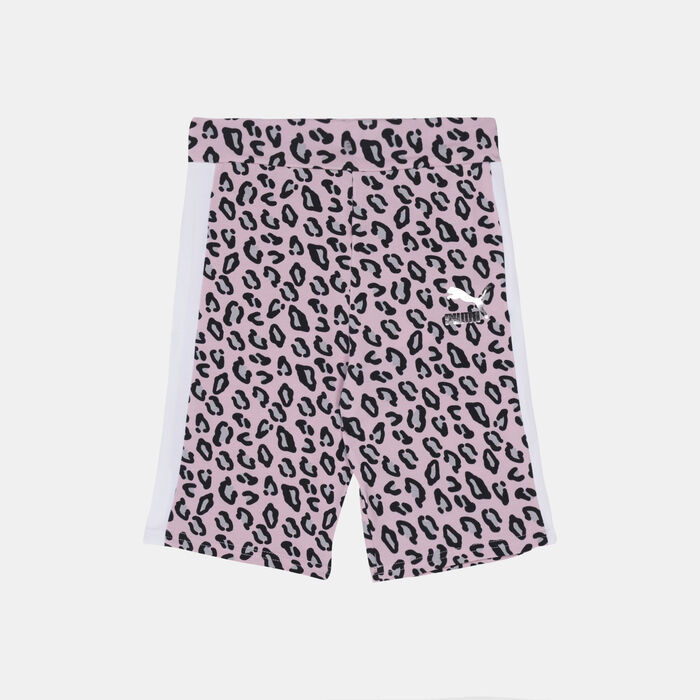 PUMA Kids' Classics Summer Roar Allover Print Bike Shorts Pink image number 0