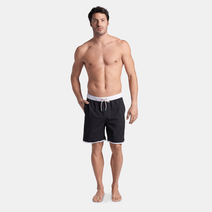Arena Men's Team Stripe Bermuda Swimming Shorts Black Arena Men's Team Stripe Bermuda Swimming Shorts Black image number 2