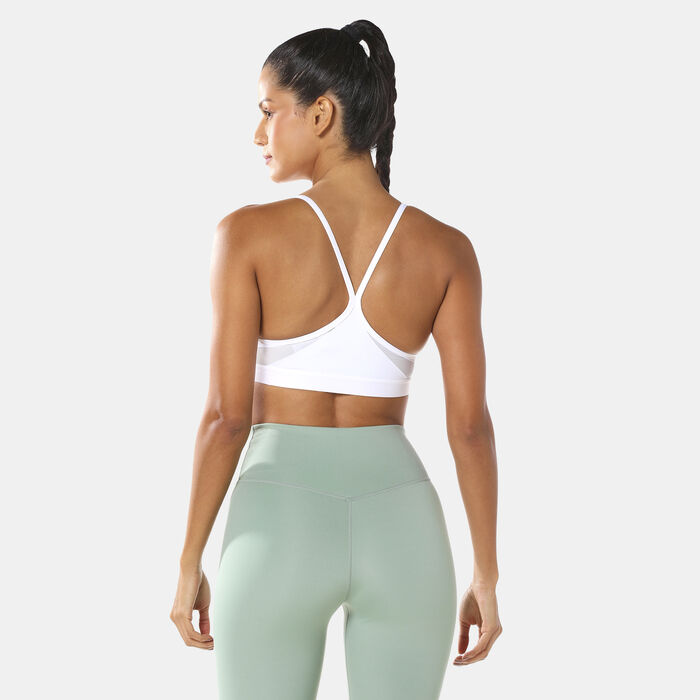Nike Women's Indy Light-Support Padded V-Neck Sports Bra White Nike Women's Indy Light-Support Padded V-Neck Sports Bra White image number 1