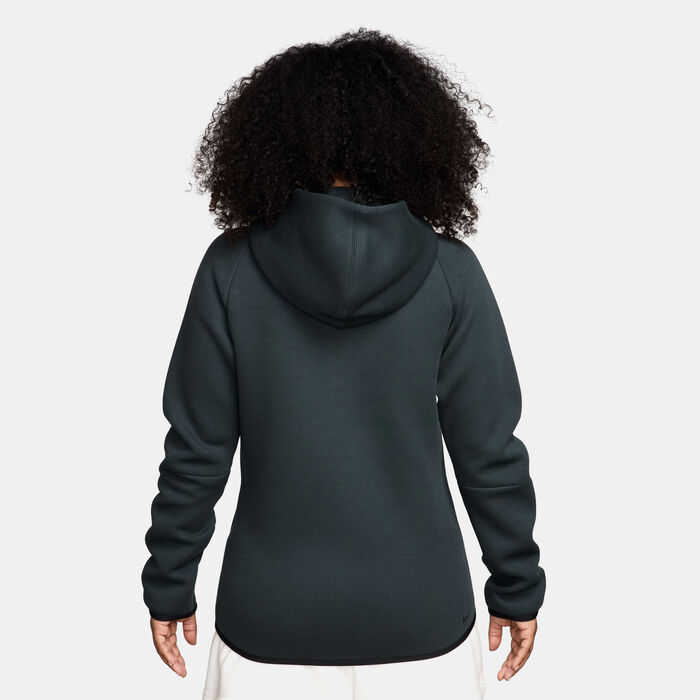 Nike Women's Sportswear Tech Fleece Windrunner Full-Zip Hoodie Green Nike Women's Sportswear Tech Fleece Windrunner Full-Zip Hoodie Green image number 1