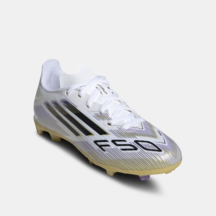 adidas Kids' F50 League Firm/Multi-Ground Football Shoes White adidas Kids' F50 League Firm/Multi-Ground Football Shoes White image number 1