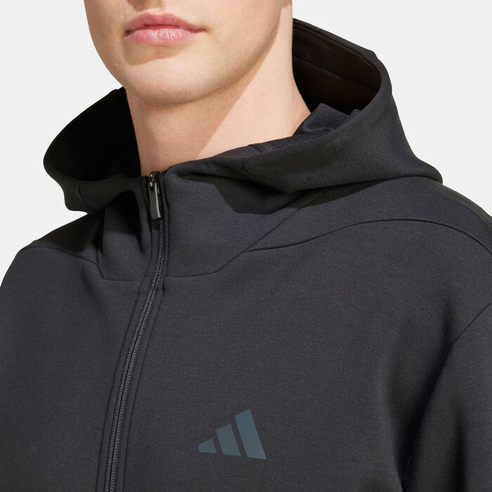 adidas Men's Designed for Training Full-Zip Track Jacket Black adidas Men's Designed for Training Full-Zip Track Jacket Black image number 4