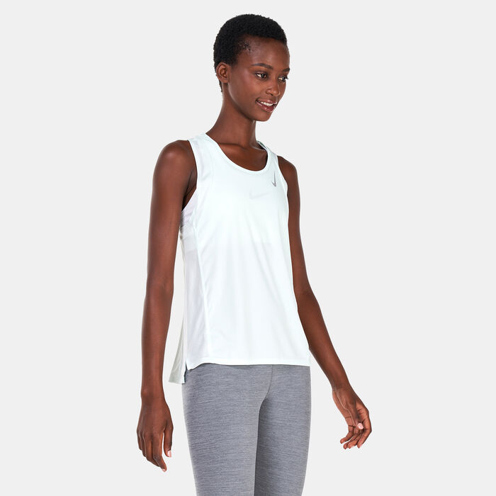 Nike Women's Dri-FIT Race Running Singlet Green image number 0