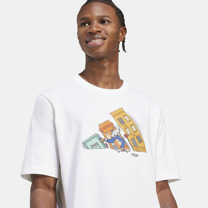 adidas Men's Doodle Hunt Graphic T-Shirt White adidas Men's Doodle Hunt Graphic T-Shirt White image number 4