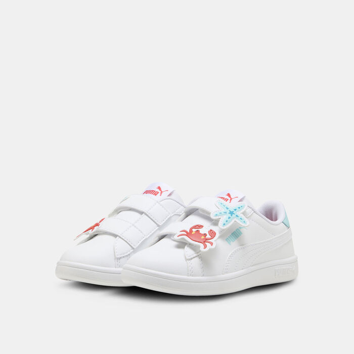 PUMA Kids' Smash 3.0 Badges Shoes White PUMA Kids' Smash 3.0 Badges Shoes White image number 1