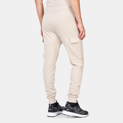 EA7 Emporio Armani Men's Reflective Logo Joggers Beige EA7 Emporio Armani Men's Reflective Logo Joggers Beige