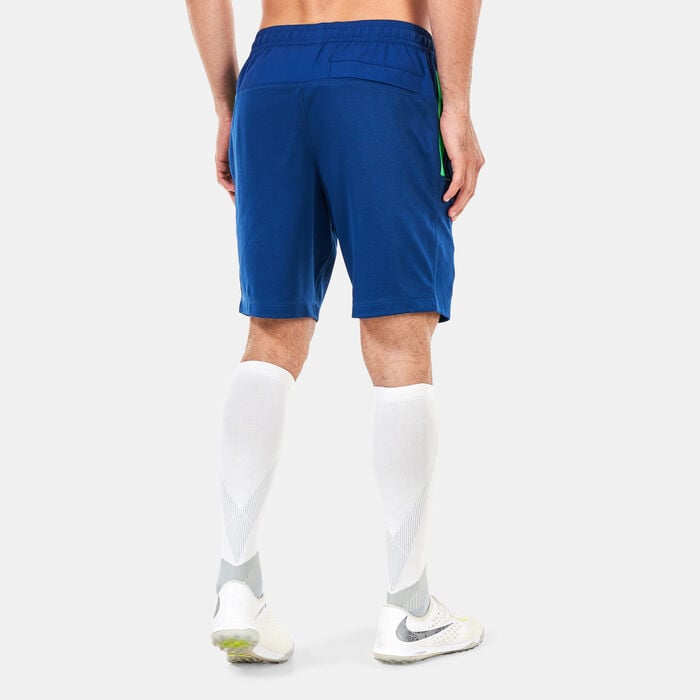 Nike Men's Brazil Travel Knit Football Shorts Blue Nike Men's Brazil Travel Knit Football Shorts Blue image number 1