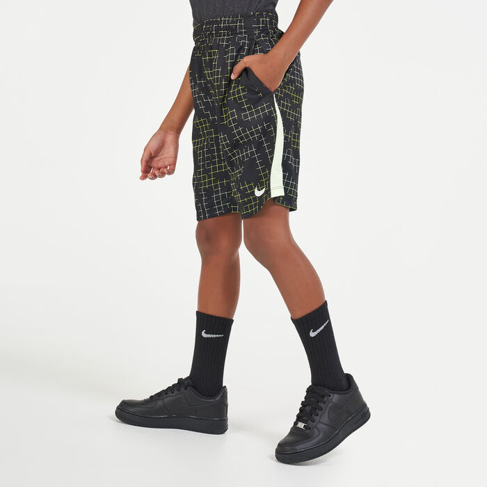 Nike Kids' Dri-FIT Printed Training Shorts Black image number 0
