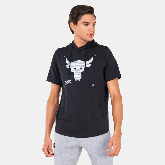 Under Armour Men's UA Project Rock Terry Hoodie Black image number 0