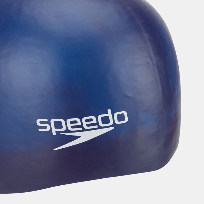 Speedo Kids' Plain Moulded Swimming Cap Blue Speedo Kids' Plain Moulded Swimming Cap Blue image number 2