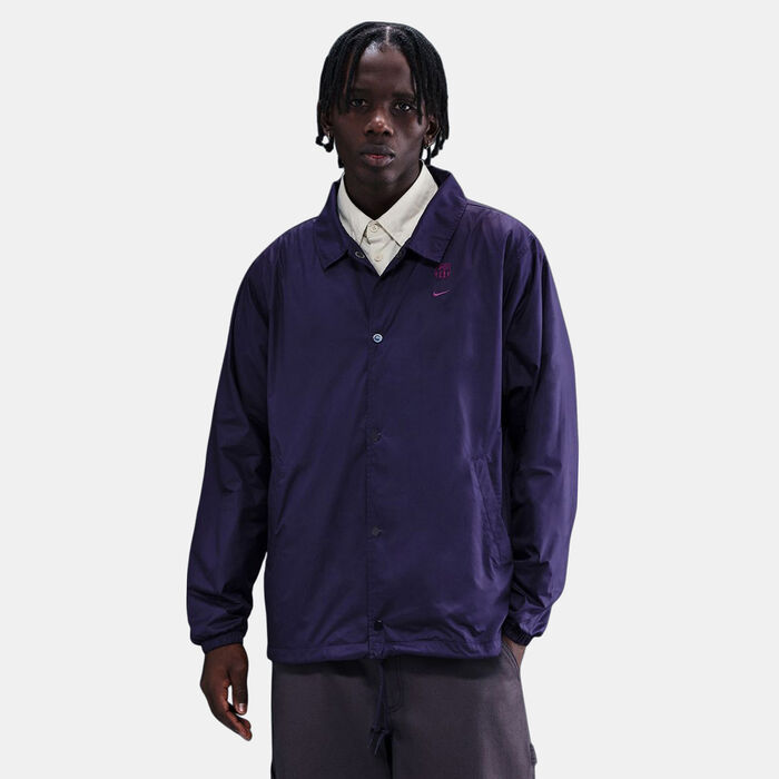 Nike Men's FC Barcelona Coaches' Jacket Purple Nike Men's FC Barcelona Coaches' Jacket Purple image number 0