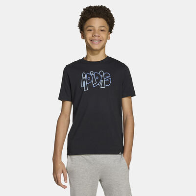 adidas Kids' Graffiti Graphic T-Shirt Black