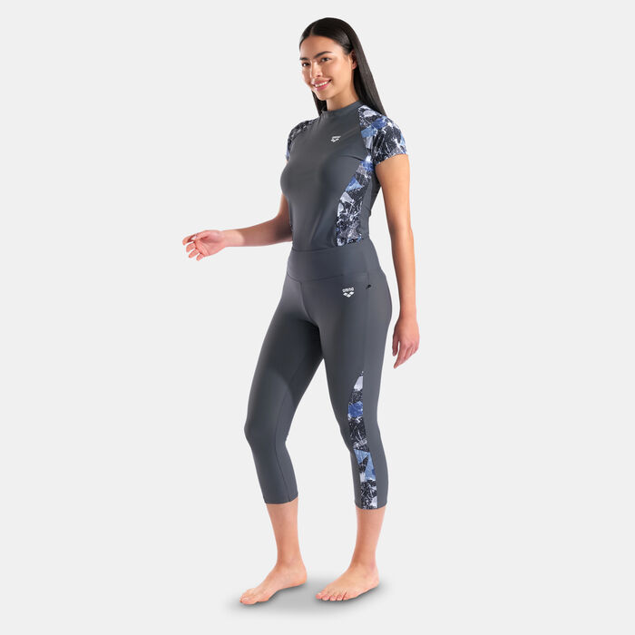 Arena Women's Modesty 3/4 Swimming Leggings Multi-Color Arena Women's Modesty 3/4 Swimming Leggings Multi-Color image number 2