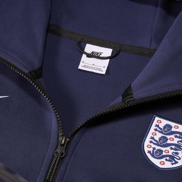 Nike Men's Football England Tech Fleece Windrunner Full-Zip Hoodie Blue Nike Men's Football England Tech Fleece Windrunner Full-Zip Hoodie Blue image number 3