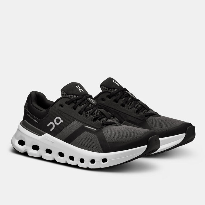 On Women's Cloudrunner 2 Wide Running Shoes Black image number 1