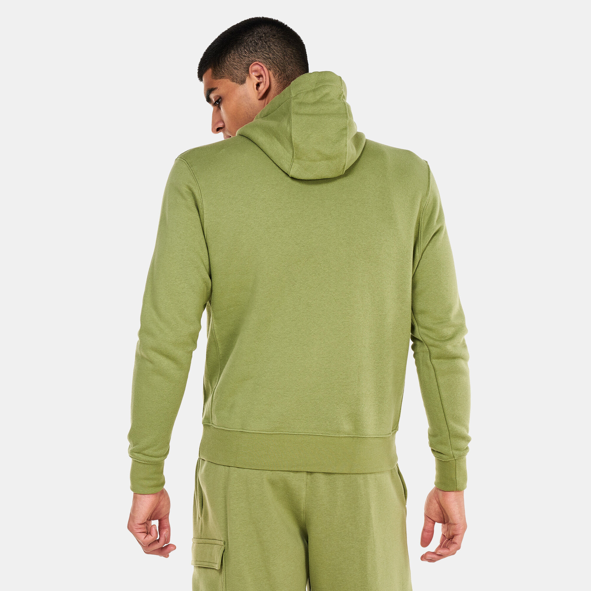 Nike sportswear club fleece pullover hoodie green clearance
