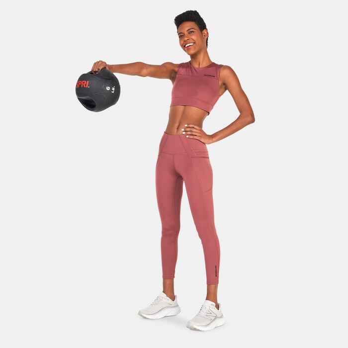 New Balance Women's Shape Shield Crop Bra Red New Balance Women's Shape Shield Crop Bra Red image number 2