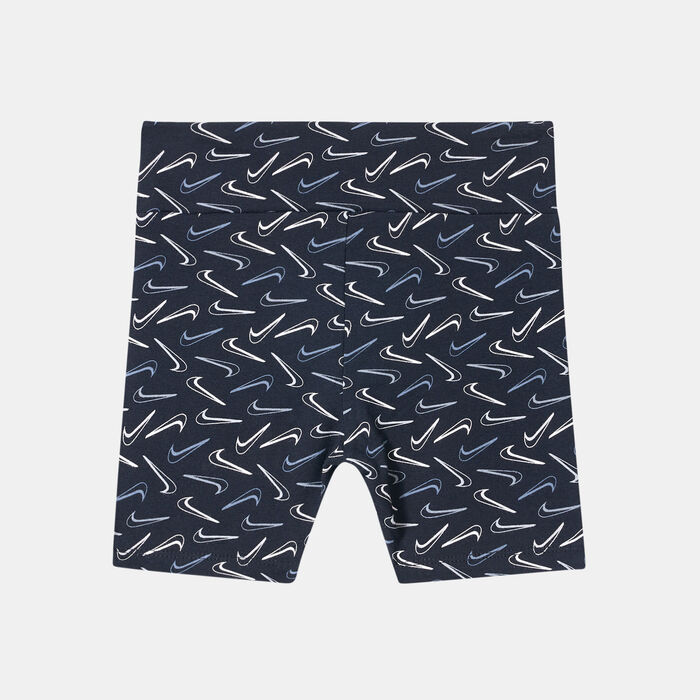 Nike Kids' Swoosh Logo Bike Shorts (Baby and Toddler) Black image number 1