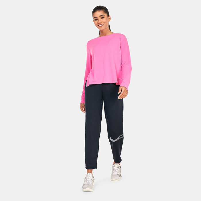Nike Women's Yoga Dri-FIT Long-Sleeve Top Pink Nike Women's Yoga Dri-FIT Long-Sleeve Top Pink image number 2