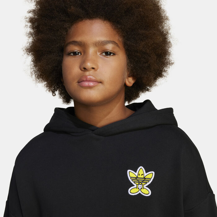 adidas Originals Kids' x Smiley World Hoodie Black image number 3