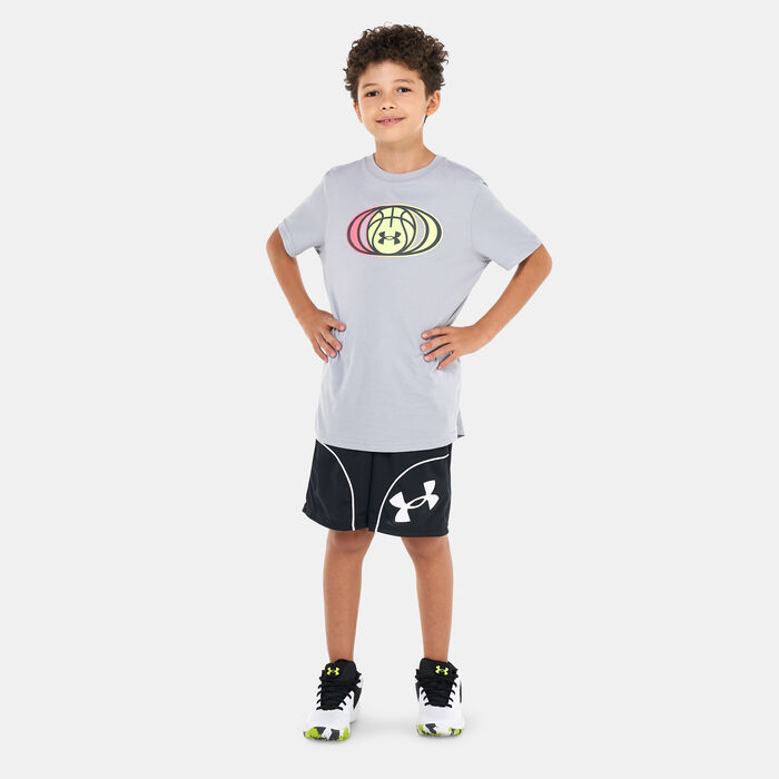 Under Armour Kids' UA Perimeter Shorts Black image number 2