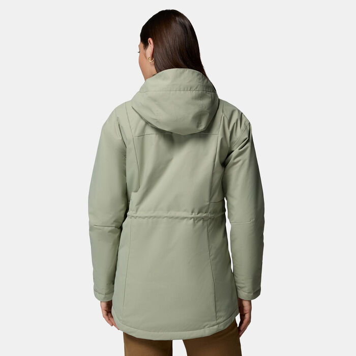Columbia Women's Hikebound II Long Insulated Hiking Jacket Green Columbia Women's Hikebound II Long Insulated Hiking Jacket Green image number 1