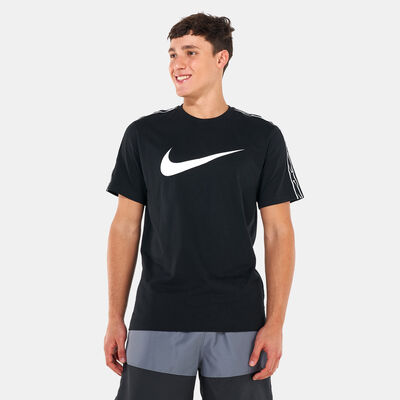 Nike Men's Sportswear Repeat Swoosh T-Shirt Black Nike Men's Sportswear Repeat Swoosh T-Shirt Black