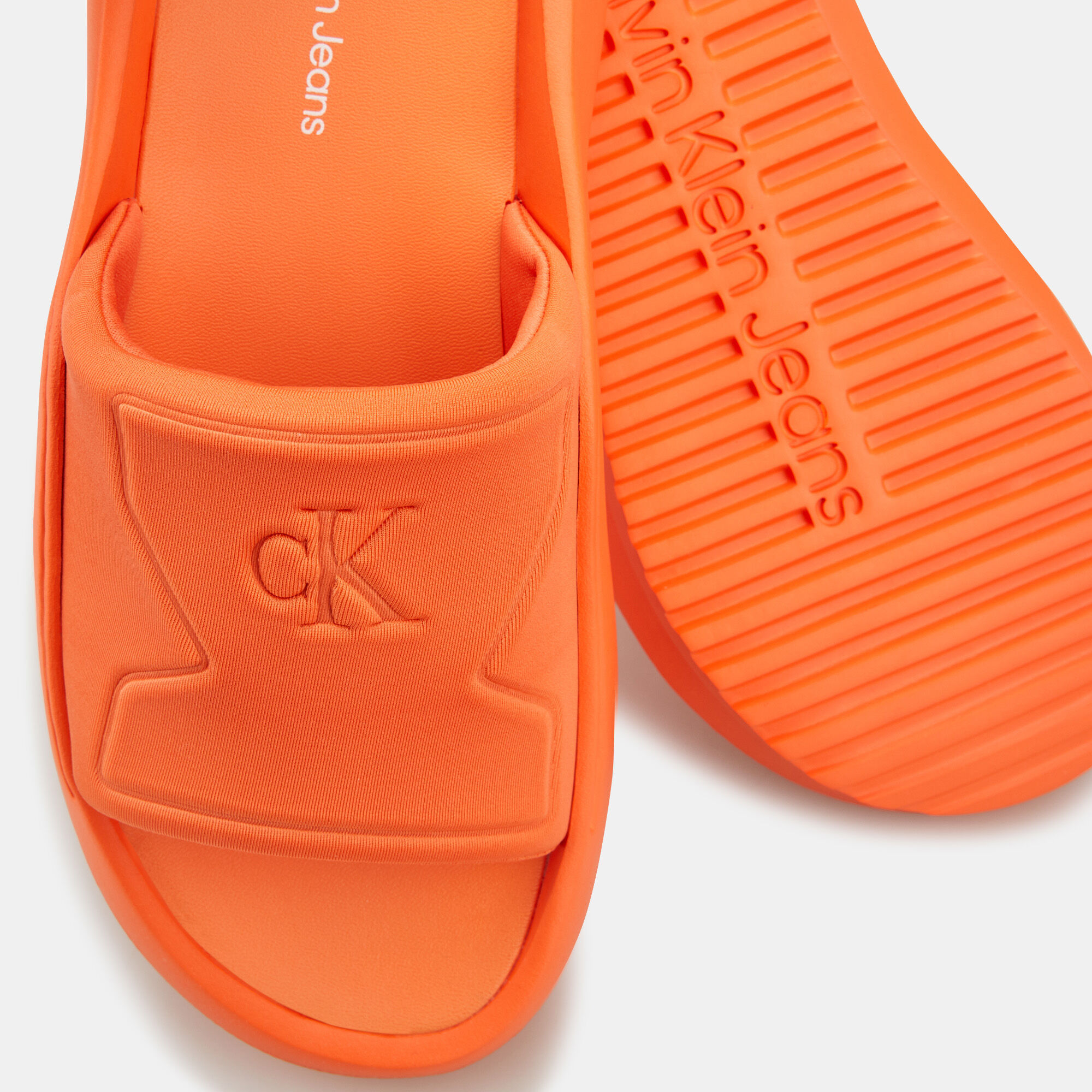 Buy Calvin Klein Men s Hybrid Slides Orange in KSA SSS