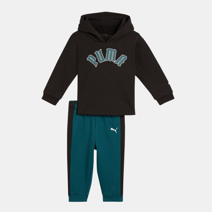 PUMA Kids' Minicats Play Loud Hoodie and Sweatpants Set Black image number 0
