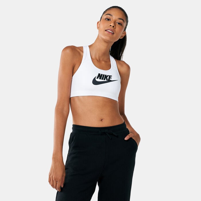 Buy Nike Women's Dri-FIT Swoosh Sports Bra White in KSA -SSS