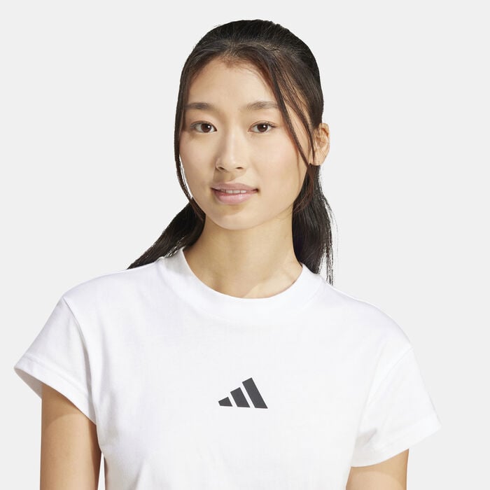 adidas Women's Future Icons Small Logo T-Shirt White adidas Women's Future Icons Small Logo T-Shirt White image number 3
