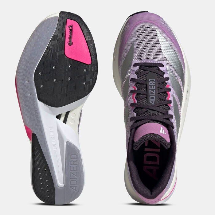 adidas Women's Adizero Boston 13 Shoes Purple adidas Women's Adizero Boston 13 Shoes Purple image number 4