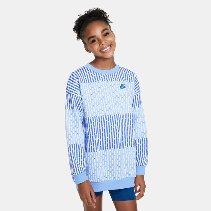 Nike Kids' Sportswear Club Fleece Sweatshirt (Older Kids) Blue Nike Kids' Sportswear Club Fleece Sweatshirt (Older Kids) Blue image number 0