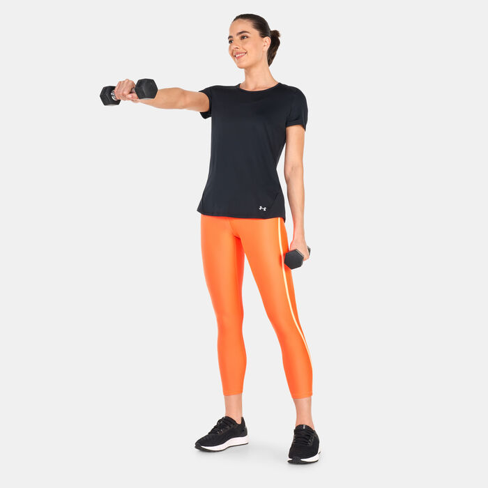 Under Armour Women's Project Rock HeatGear® Leggings Orange image number 2